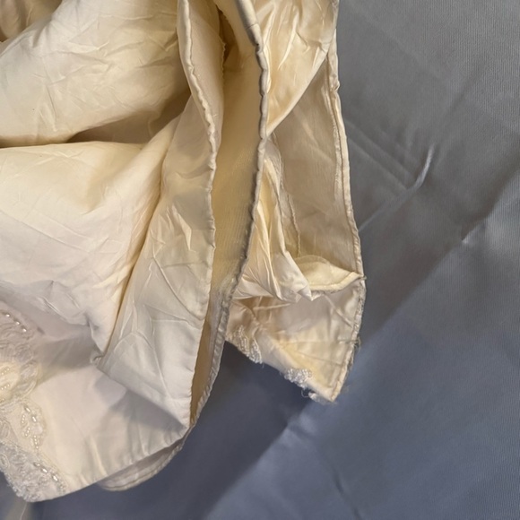 Vintage Handmade Cream Beaded Dress Button Back XS Wedding 50s - 60a Rare Read - Picture 12 of 16